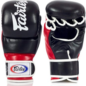 Fairtex FGV18 ММА Перчатки Спарринговые Черные с Красным