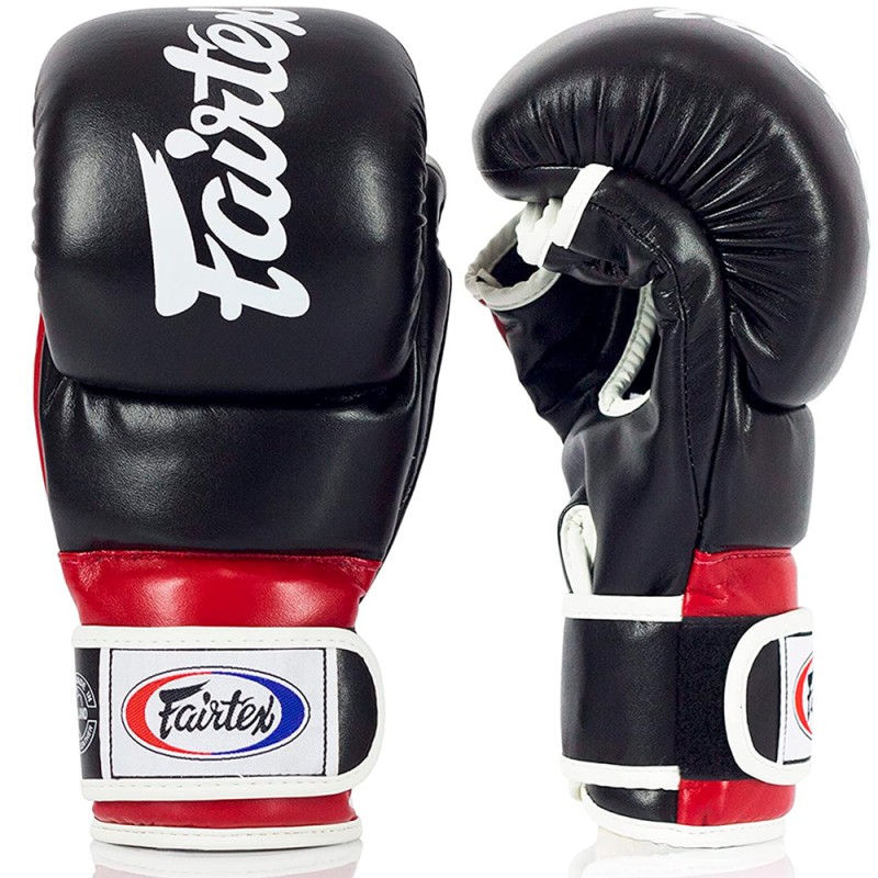 Fairtex FGV18 ММА Перчатки Спарринговые Черные с Красным