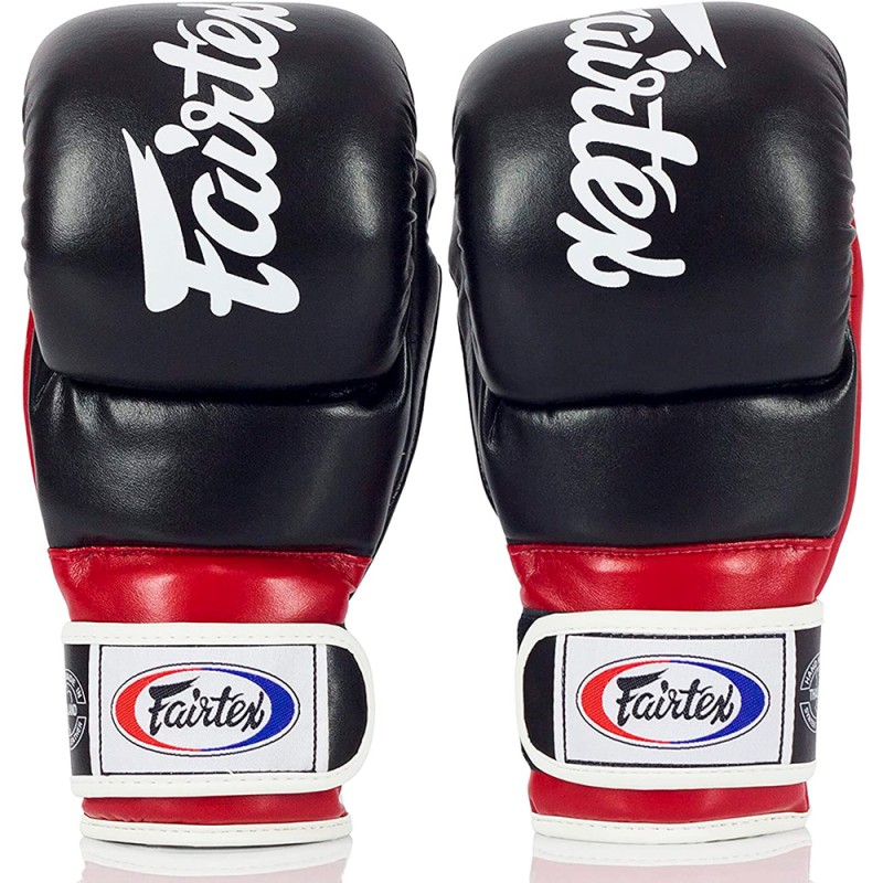 Fairtex FGV18 ММА Перчатки Спарринговые Черные с Красным