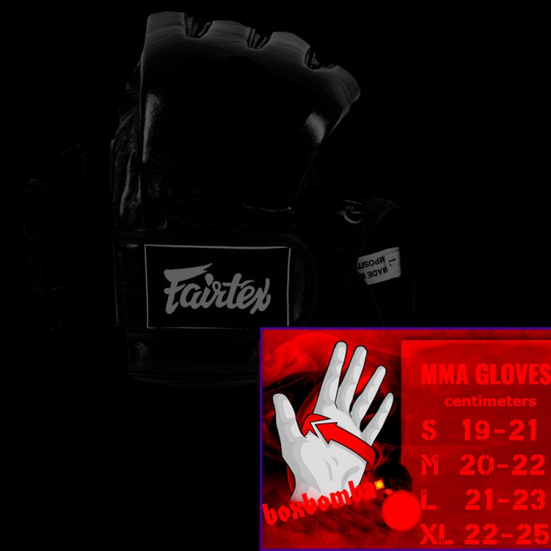 Fairtex FGV18 ММА Перчатки Спарринговые Черные с Синим