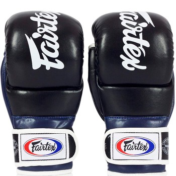 Fairtex FGV18 ММА Перчатки Спарринговые Черные с Синим