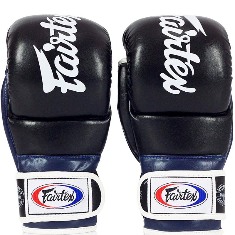 Fairtex FGV18 ММА Перчатки Спарринговые Черные с Синим
