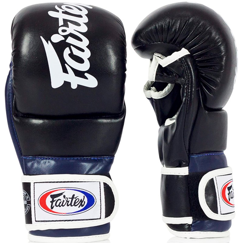 Fairtex FGV18 ММА Перчатки Спарринговые Черные с Синим