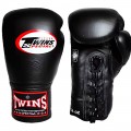 Twins Special BGLL1 Боксерские Перчатки Тайский Бокс Шнурки Черные
