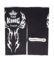TOP KING СУППОРТ ГОЛЕНОСТОПА ТАЙСКИЙ БОКС ЧЕРНЫЙ С УЗОРОМ