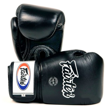 Fairtex BGV1-BR "Breathable" Боксерские Перчатки c Сеткой Черные