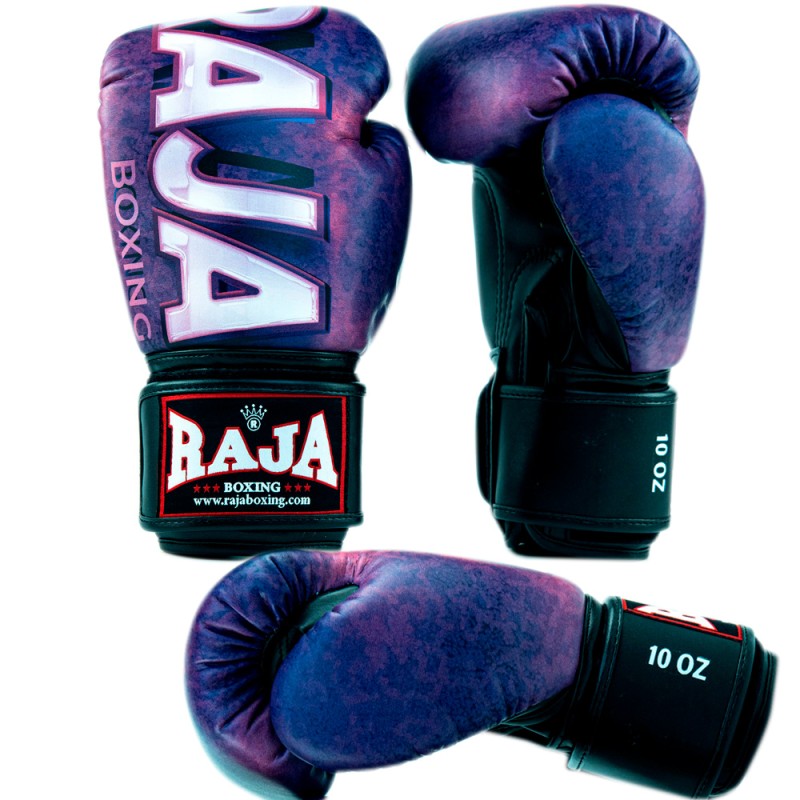 Raja Boxing Боксерские Перчатки Тайский Бокс "Fancy Wording" Синий