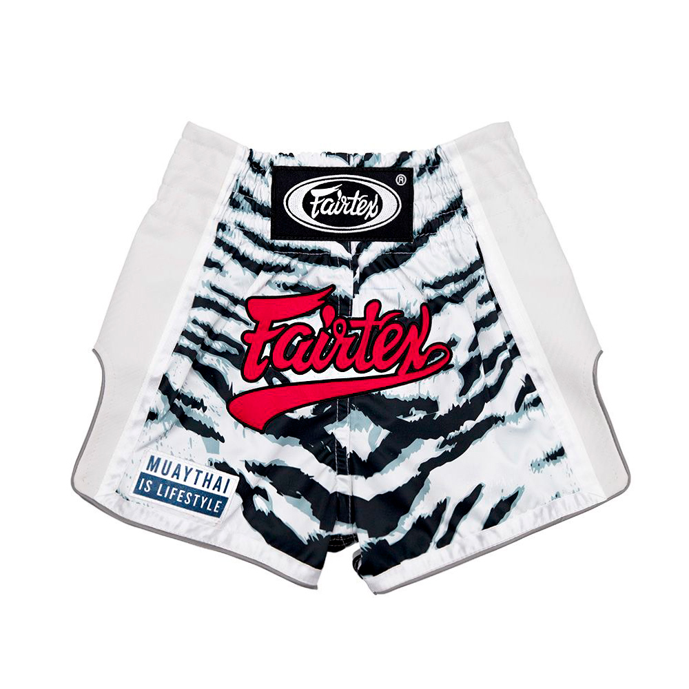 Детские шорты Fairtex BSK2103 Тайский бокс "White Tiger"