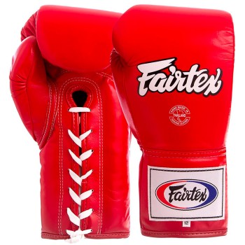 Fairtex BGL6 Боксерские Перчатки Шнурки Тайский Бокс Шнурки Красные