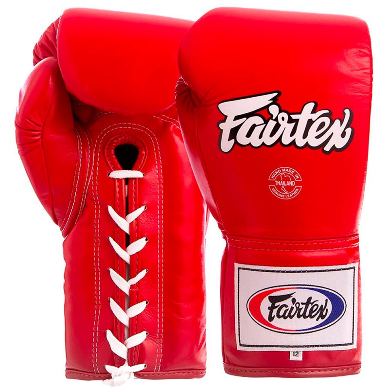 Fairtex BGL6 Боксерские Перчатки Шнурки Тайский Бокс Шнурки Красные