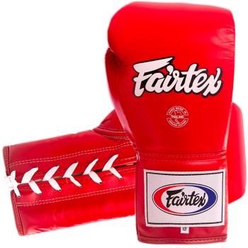Fairtex BGL6 Боксерские Перчатки Шнурки Тайский Бокс Шнурки Красные