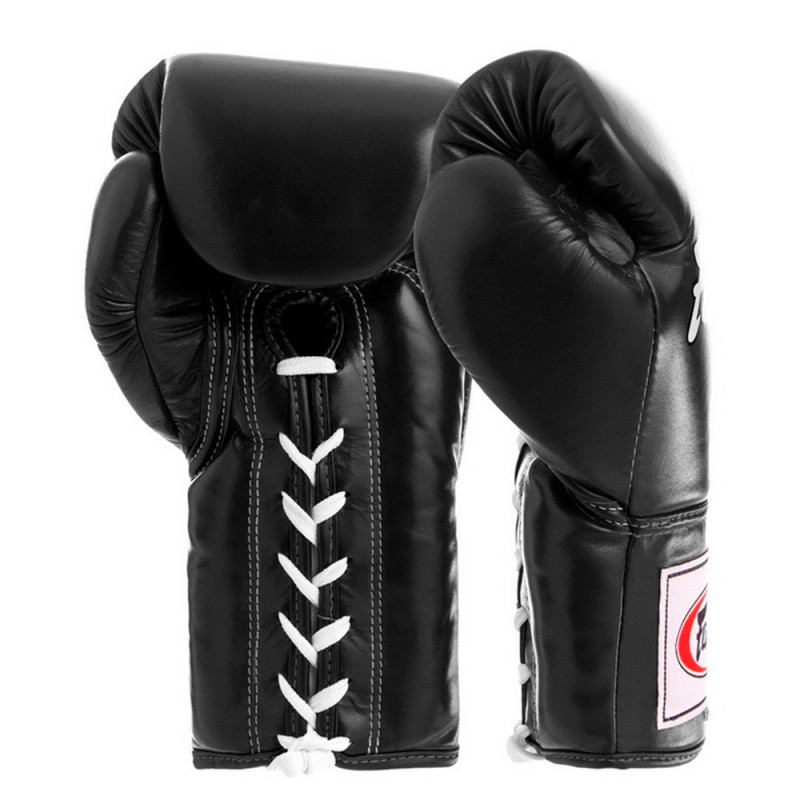 Fairtex BGL6 Боксерские Перчатки Шнурки Тайский Бокс Шнурки Черные
