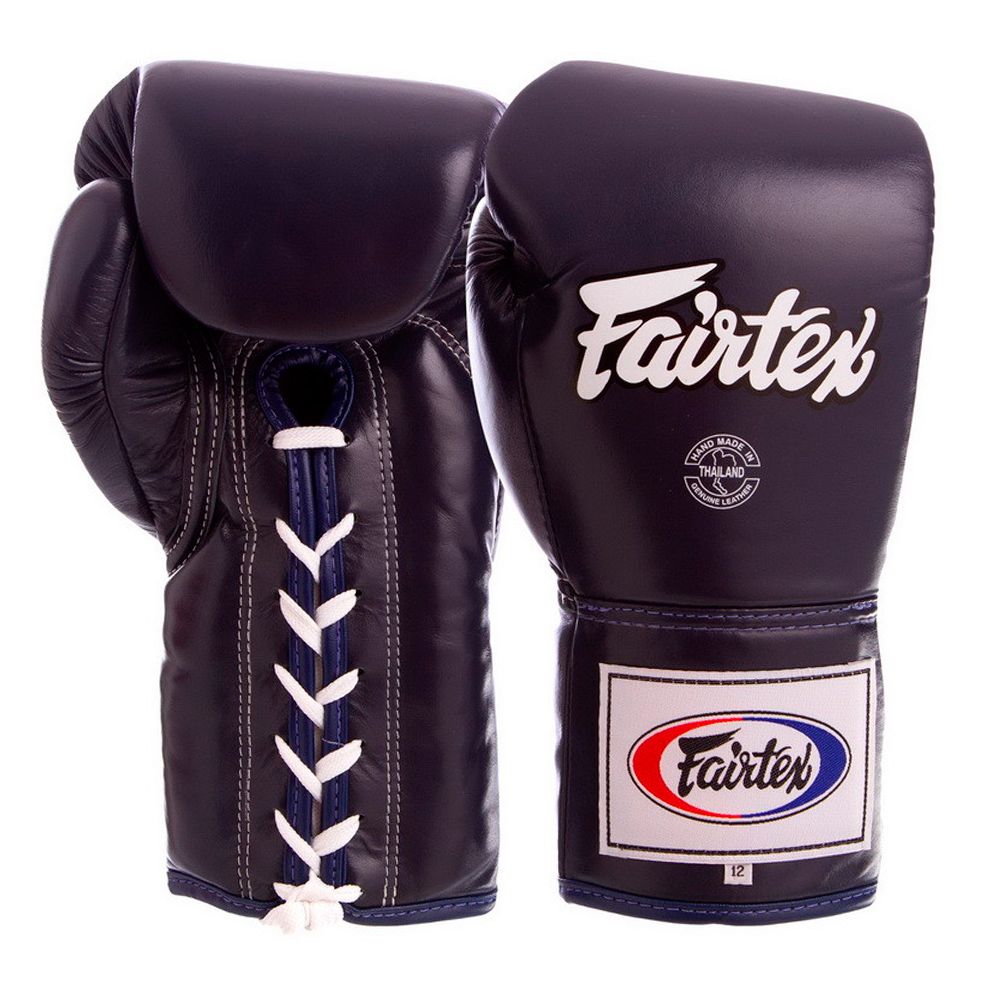 Fairtex BGL6 Боксерские Перчатки Шнурки Тайский Бокс Шнурки Синие