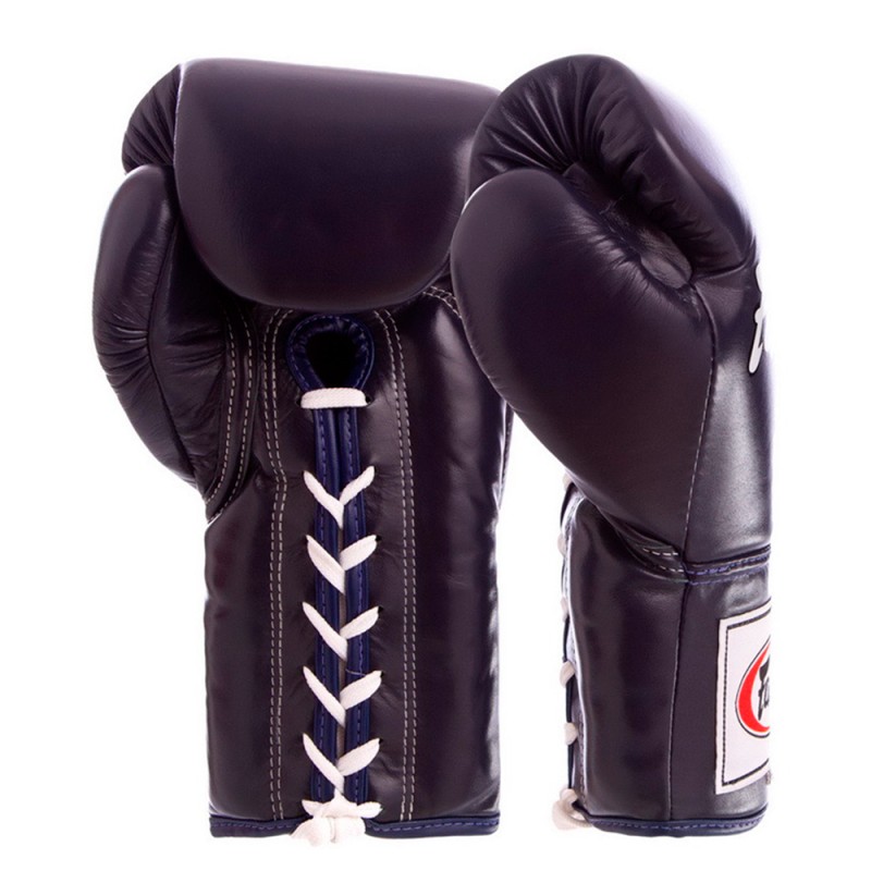 Fairtex BGL6 Боксерские Перчатки Шнурки Тайский Бокс Шнурки Синие