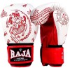 Raja Boxing Боксерские Перчатки Тайский Бокс "Tatoo" Бело-Красные