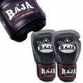 Raja Boxing Боксерские Перчатки Тайский Бокс "Single Color" Черные