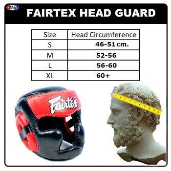 Fairtex HG13 Боксерский Шлем Тайский Бокс "Diagonal Vision Sparring" Черно-Красный