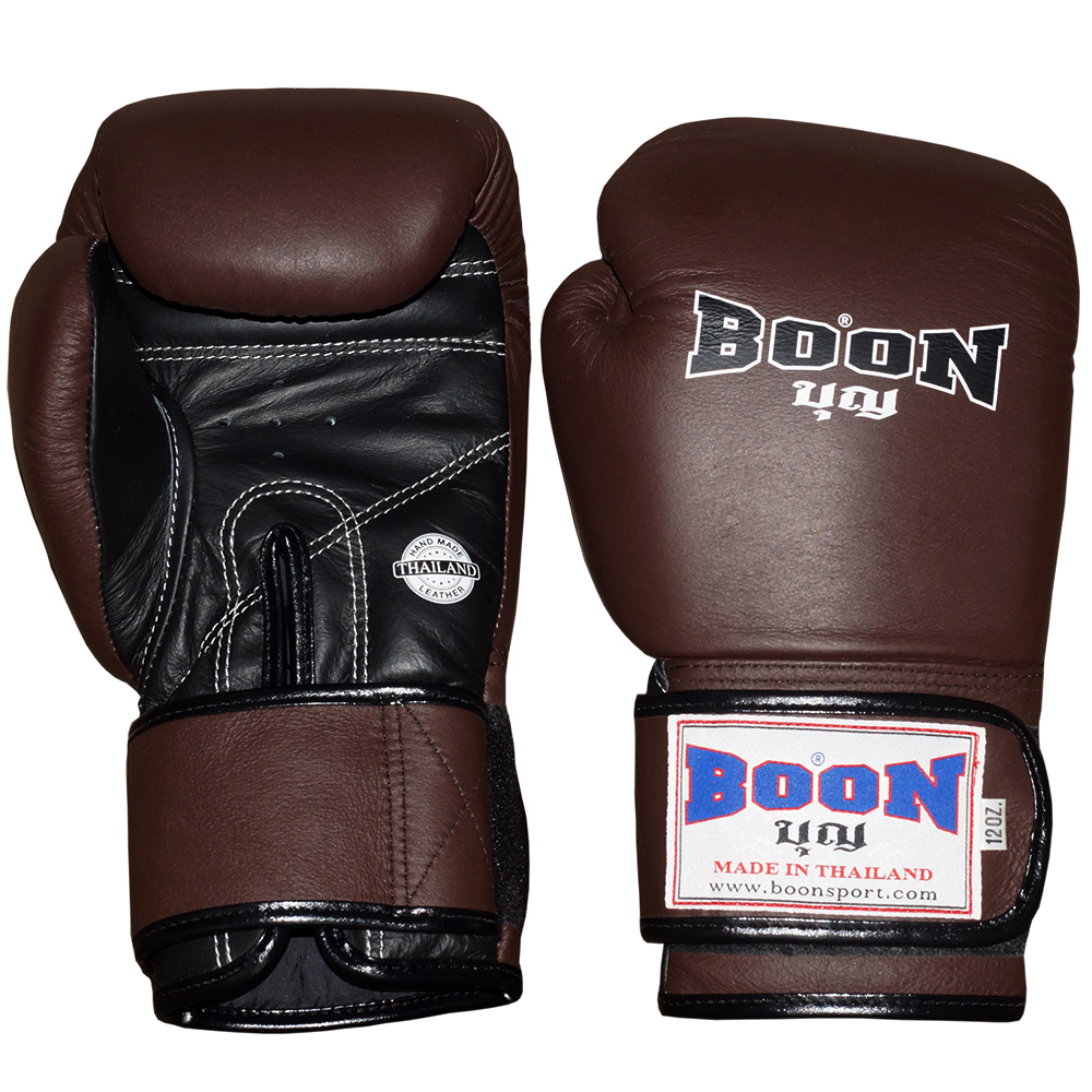 Boon BGVBR Боксерские Перчатки Тайский Бокс Коричнево-Черные