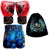 Fairtex Боксерские Перчатки BGV-Premium "Golden Jubilee" + Шорты Fairtex bs1917 "Golden Jubilee Solid" + Рюкзак. Юбилейный Сет от Fairtex