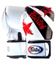 Fairtex BGV1 Боксерские Перчатки Тайский Бокс "Nation Print" Белые