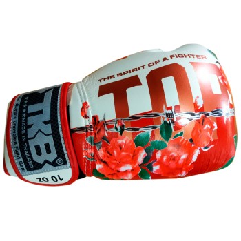 Top King TKBGRS Боксерские Перчатки Тайский Бокс "Rose" Белый