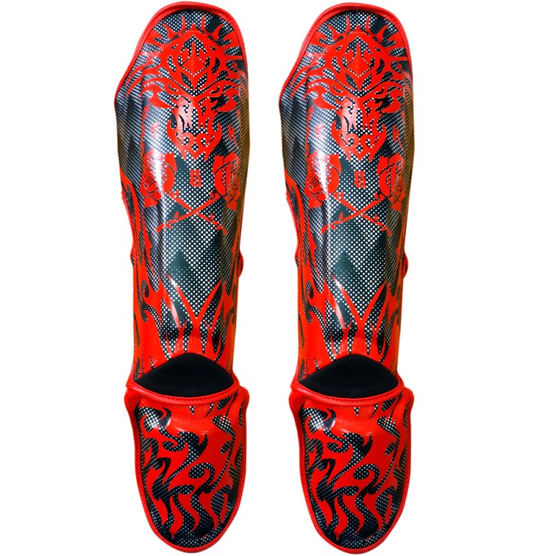 Top King TKSGDG Защита Голени Тайский Бокс "Dragon" Красный