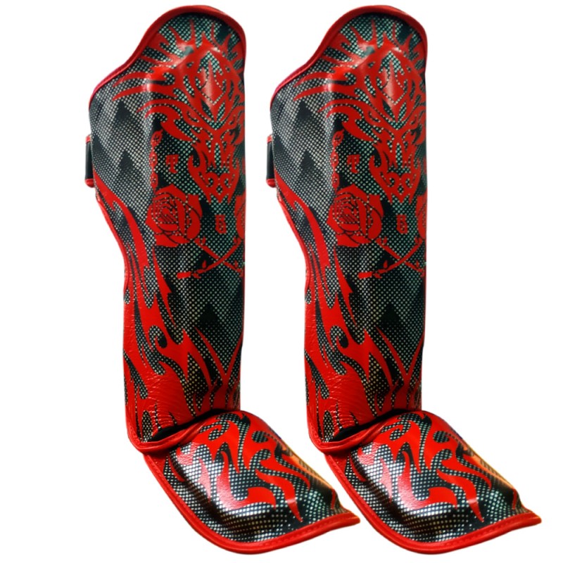 Top King TKSGDG Защита Голени Тайский Бокс "Dragon" Красный