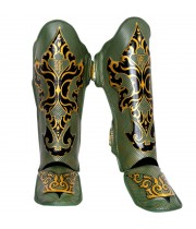 Top King TKSGKN-01 Защита Голени Тайский Бокс "Kanok" Зеленая Олива