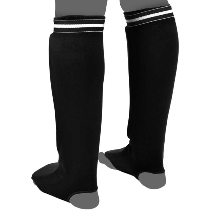 Nationman Защита Голени и Стопы Тайский Бокс Эластичный Хлопок Черная