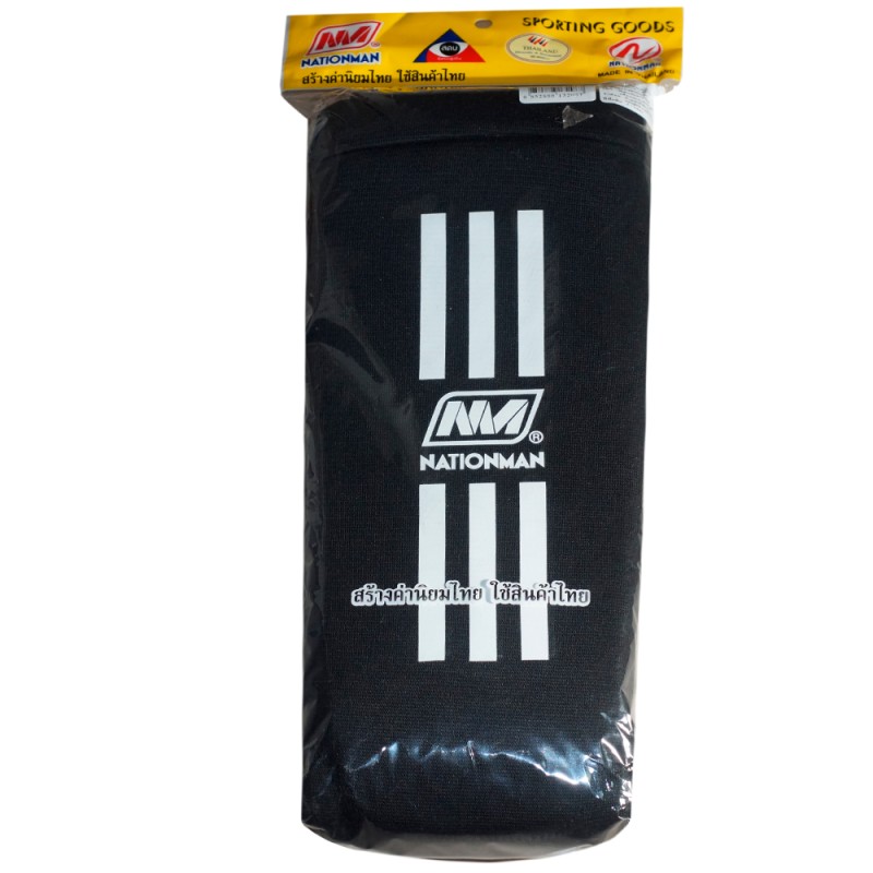 Nationman Защита Голени и Стопы Тайский Бокс Эластичный Хлопок Черная