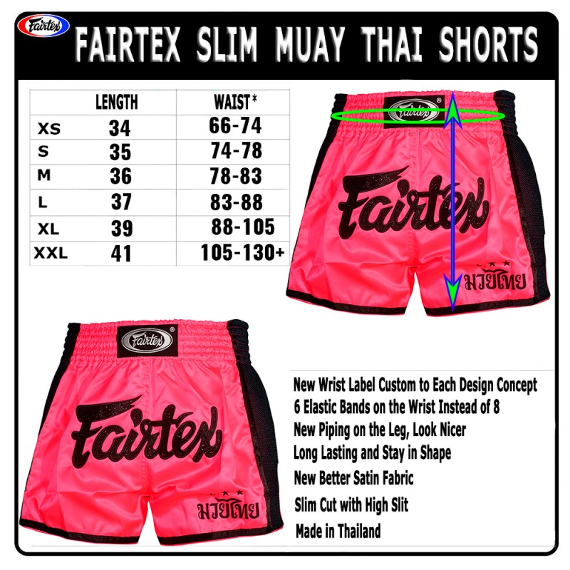 Fairtex BS1714 Шорты Тайский Бокс "Slim" Shocking Pink