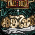 Детские Шорты Тайский Бокс "Thaiboxing" Зеленые с Черным