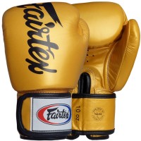 Fairtex BGV19 Боксерские Перчатки Тайский Бокс "Deluxe Tight-Fit" Золотые	