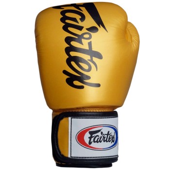 Fairtex BGV19 Боксерские Перчатки Тайский Бокс "Deluxe Tight-Fit" Золотые	