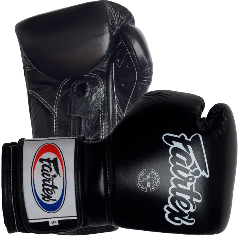 Fairtex BGV9 Боксерские Перчатки Мексиканский Стиль "Heavy Hitter's" Черный