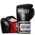 Fairtex BGV5 Боксерские Перчатки Тайский Бокс "Super Sparring" Черно-Красно-Белые