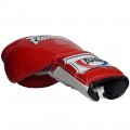 Fairtex BGL7 Pro Боксерские Перчатки Шнурки Мексиканский Стиль Красно-Белые