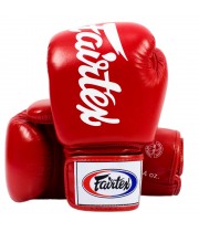 Fairtex BGV19 Боксерские Перчатки Тайский Бокс "Deluxe Tight-Fit" Красные