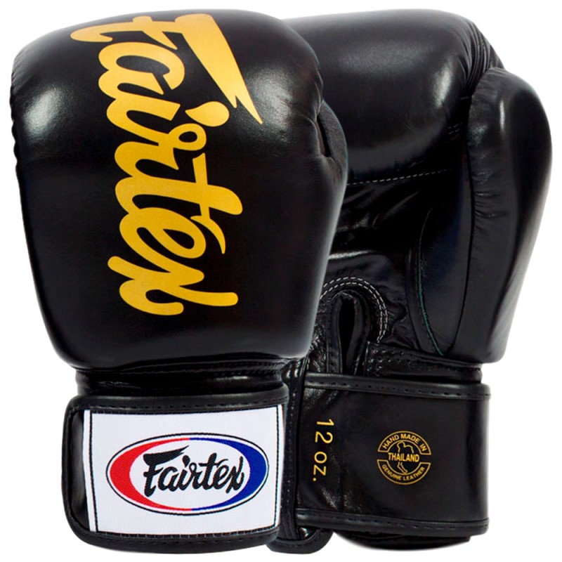 Fairtex BGV19 Боксерские Перчатки Тайский Бокс "Deluxe Tight-Fit" Черные