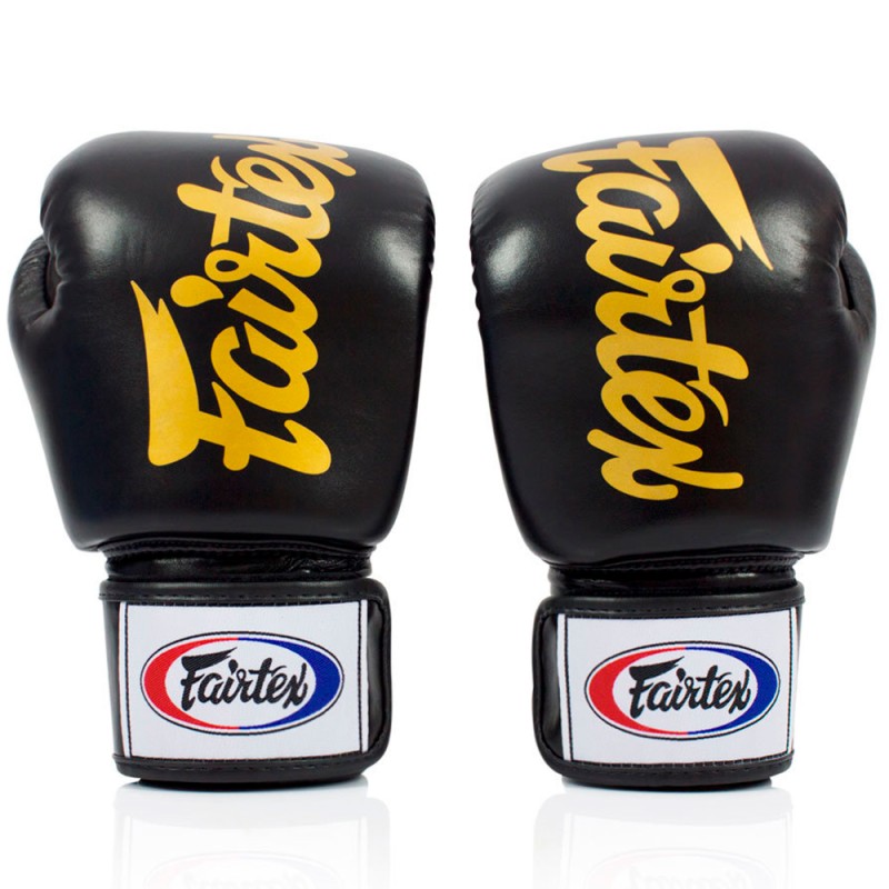 Fairtex BGV19 Боксерские Перчатки Тайский Бокс "Deluxe Tight-Fit" Черные