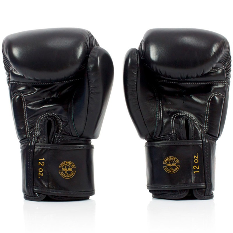 Fairtex BGV19 Боксерские Перчатки Тайский Бокс "Deluxe Tight-Fit" Черные