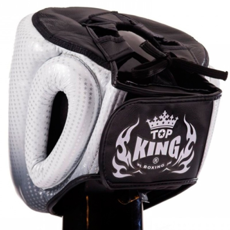 Top King TKHGSS-01 Боксерский Шлем Тайский Бокс "Super Star" Белый