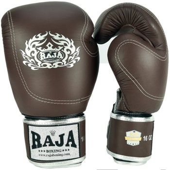 Raja Boxing Боксерские Перчатки Тайский Бокс "Double Line" Коричневые