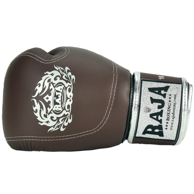 Raja Boxing Боксерские Перчатки Тайский Бокс "Double Line" Коричневые