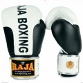 Raja Boxing Боксерские Перчатки Тайский Бокс "Original" Бело-Черные