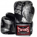 Twins Special FBGVL3-49 Боксерские Перчатки Тайский Бокс "Dragon" Черно-Серебряные