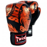 Twins Special FBGVL3-49 Боксерские Перчатки Тайский Бокс Dragon Черно-Бронзовые