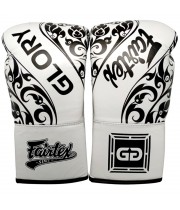 Fairtex BGVGL2 "Glory" Боксерские Перчатки Тайский Бокс Шнурки Белые