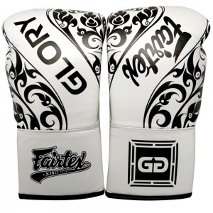 Fairtex BGVGL2 "Glory" Боксерские Перчатки Тайский Бокс Шнурки Белые