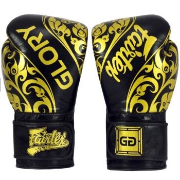 Fairtex BGVG2 "Glory" Боксерские Перчатки Тайский Бокс Липучка Черные